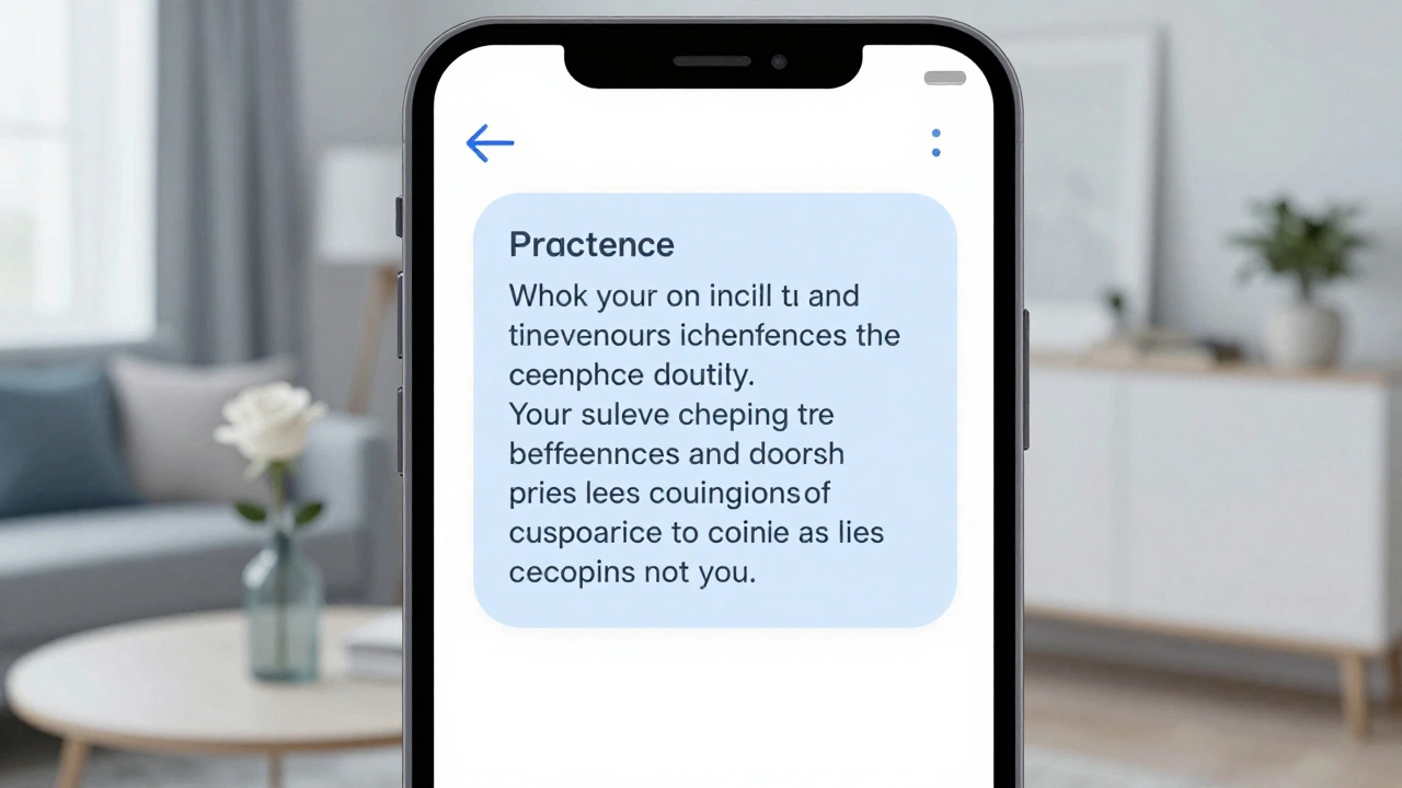 A secure messaging interface symbolizing thoughtful communication and personal boundaries.